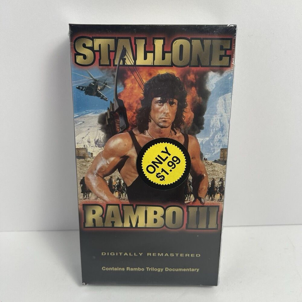Rambo III VHS New Factory Sealed Vintage Rambo 3 NEW SEALED Read